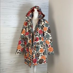 Boden sz 14 floral duffel raincoat